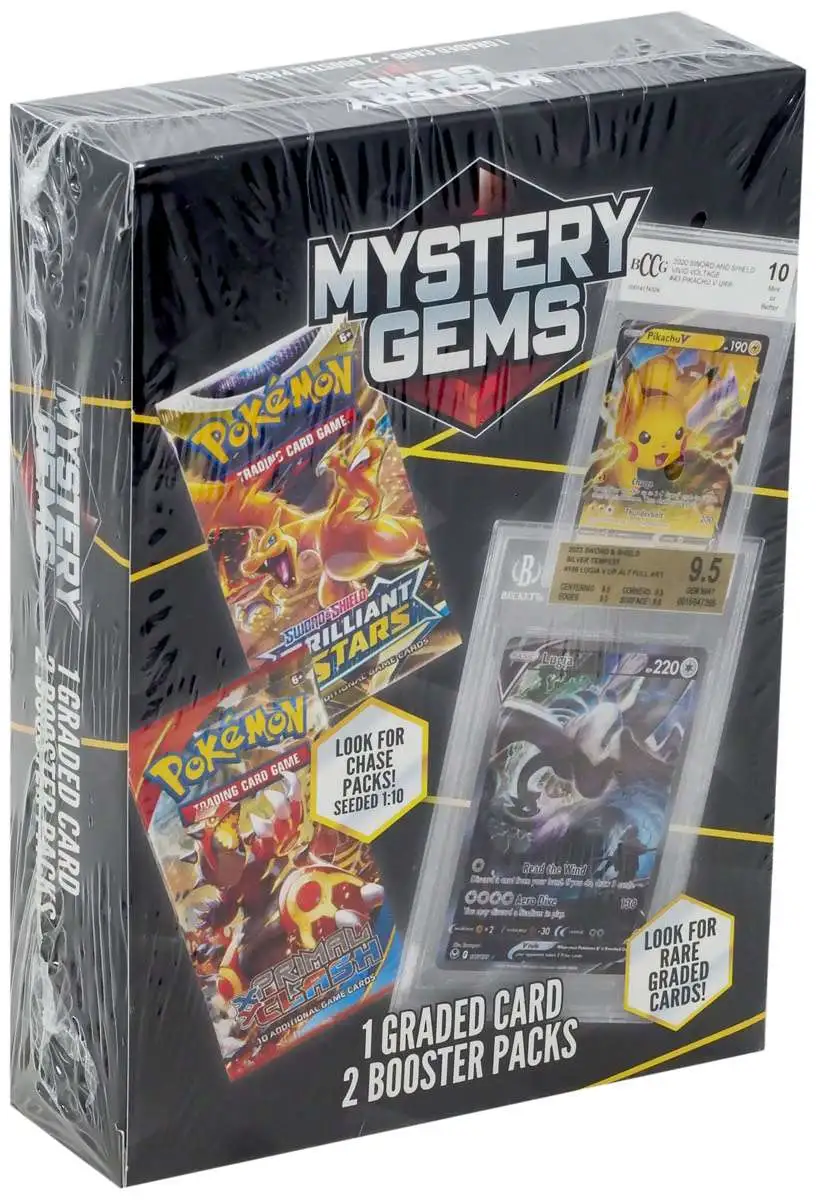 Pokémon Mystery Gems Box - 1 newest GRADED CARD PER BOX - NEW SEALED