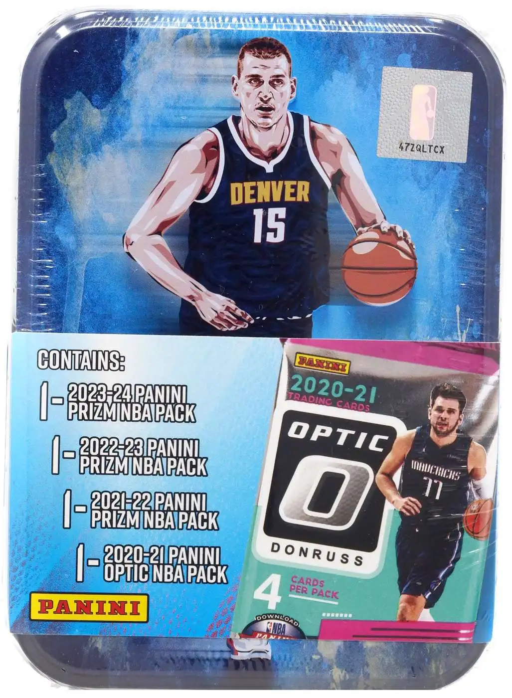 NBA Denver Nuggets Panini Prizm Nikola Jokic Trading Card COLLECTOR Tin