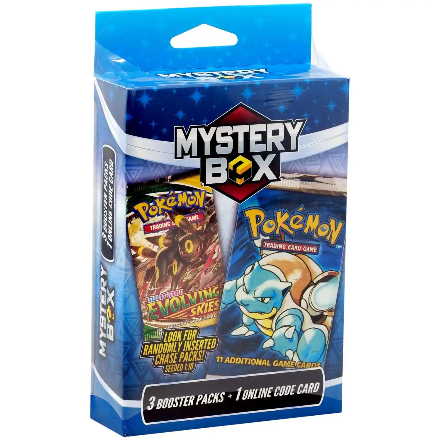 Pokemon Mystery Box HANGER Box [3 Booster Packs + 1 Online Code, Version 3]