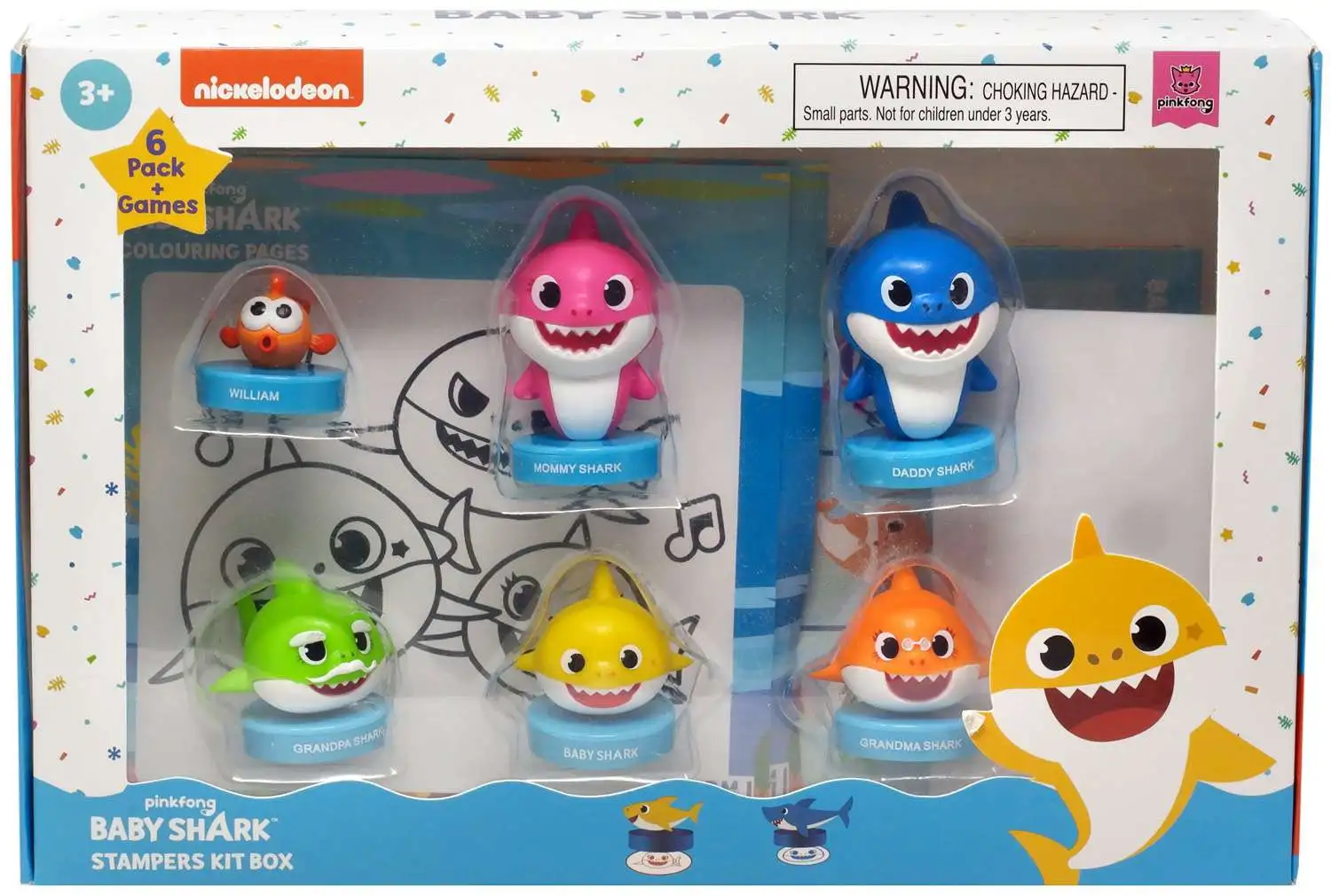 Pinkfong Baby Shark 6 Figures Games Stampers Kit Box Version 2 PMI ToyWiz