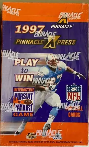 NFL Pinnacle 1997 Xpress Football Trading Card HOBBY Box [36 Packs, 8 Cards Per Pack]