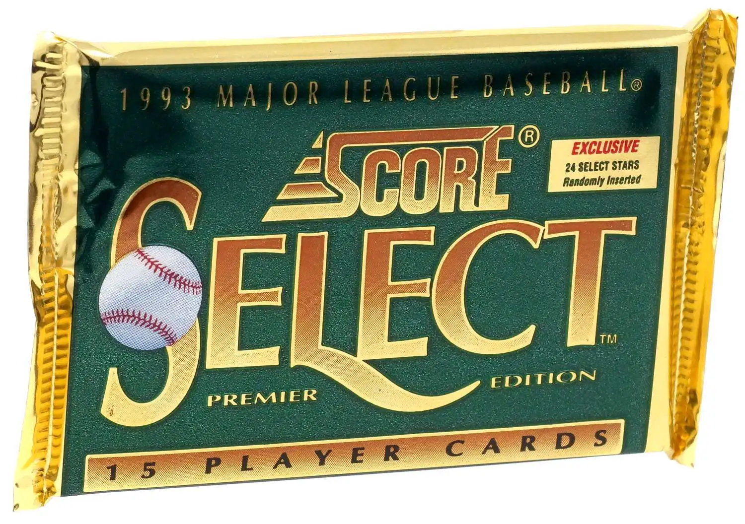 MLB Score 1993 Select Premier Edition Baseball Trading Card HOBBY Pack [15 Cards]