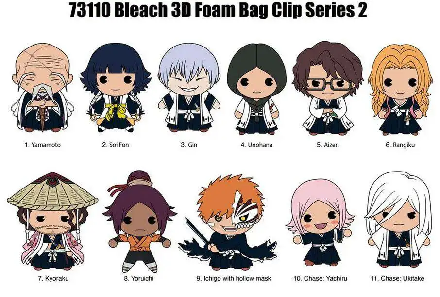 Bleach 3D Figural Bag Clip Bleach Series 2 Mystery Box 24 Packs
