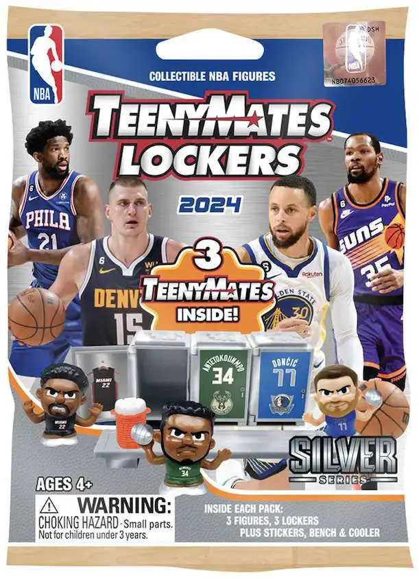 NBA TeenyMates 2024 Basketball Silver Series LOCKERS Pack 3 Figures, 3 ...