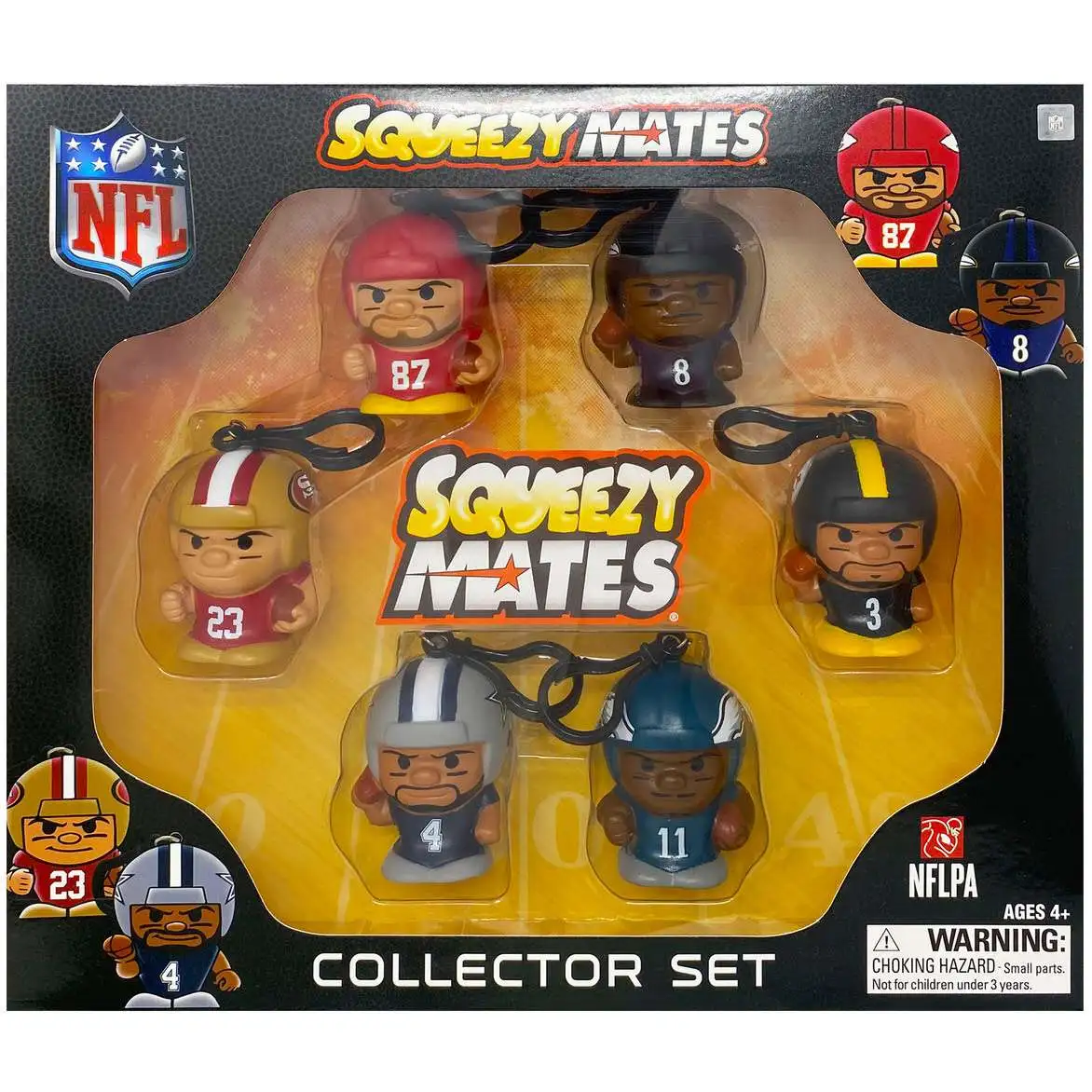 NFL Squeezy Mates Series 7 Football Collector Set 6-Pack Party Animal ...