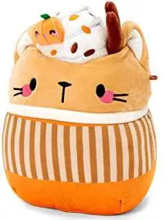Squishmallows Cinda the Pumpkin Spice Latte Cat Exclusive 8-Inch Plush