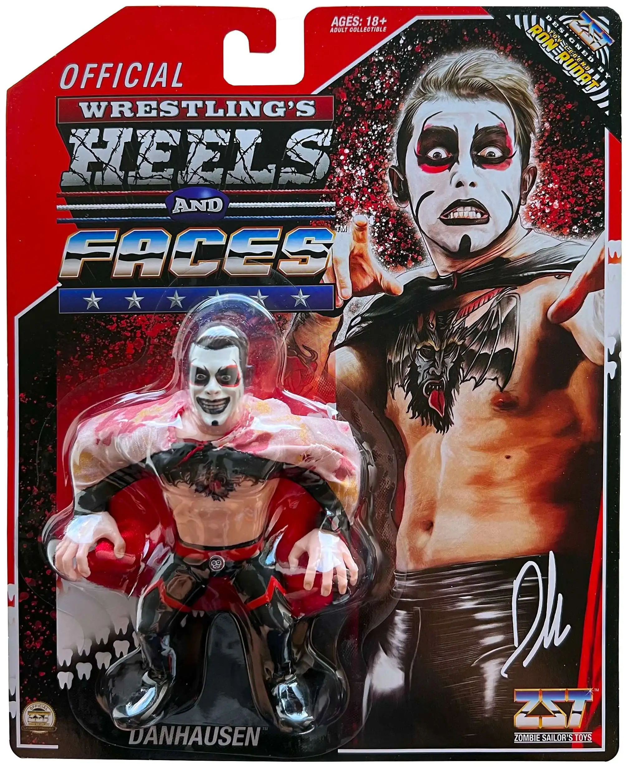 Wrestling's Heels & Faces Danhausen Action Figure [with Cape]