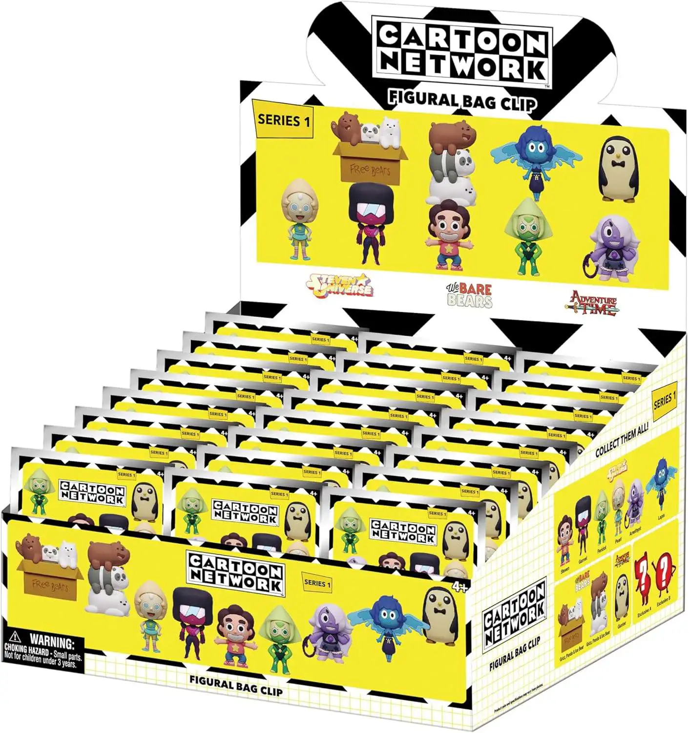 3D Figural Foam Bag Clip Cartoon Network Series 1 Mystery Box [24 Packs]