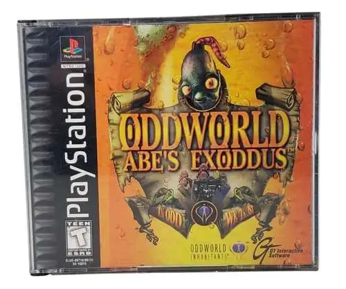 Playstation Oddworld Abe's Exoddus Video Game [Complete in Box]