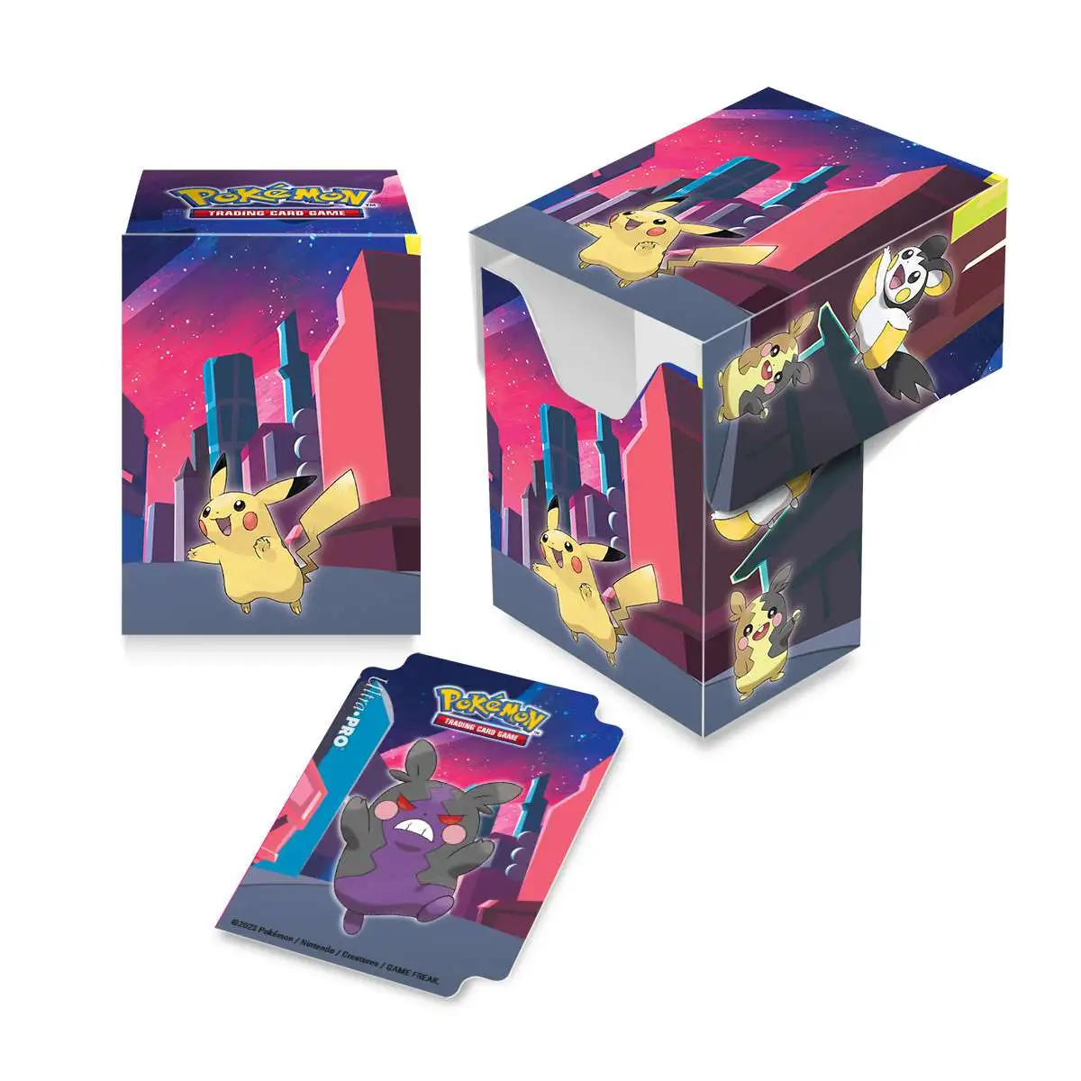 Ultra Pro Pokemon Trading Card Game Shimmering Skyline Full-View Deck Box [Pikachu, Pawmo, Morpeko, Emolga & Pachirisu]