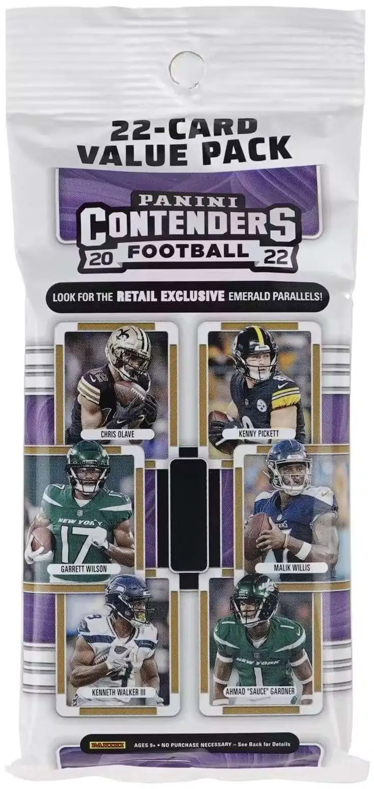 NFL Panini 2022 Contenders Football Trading Card VALUE Pack [22 Cards]