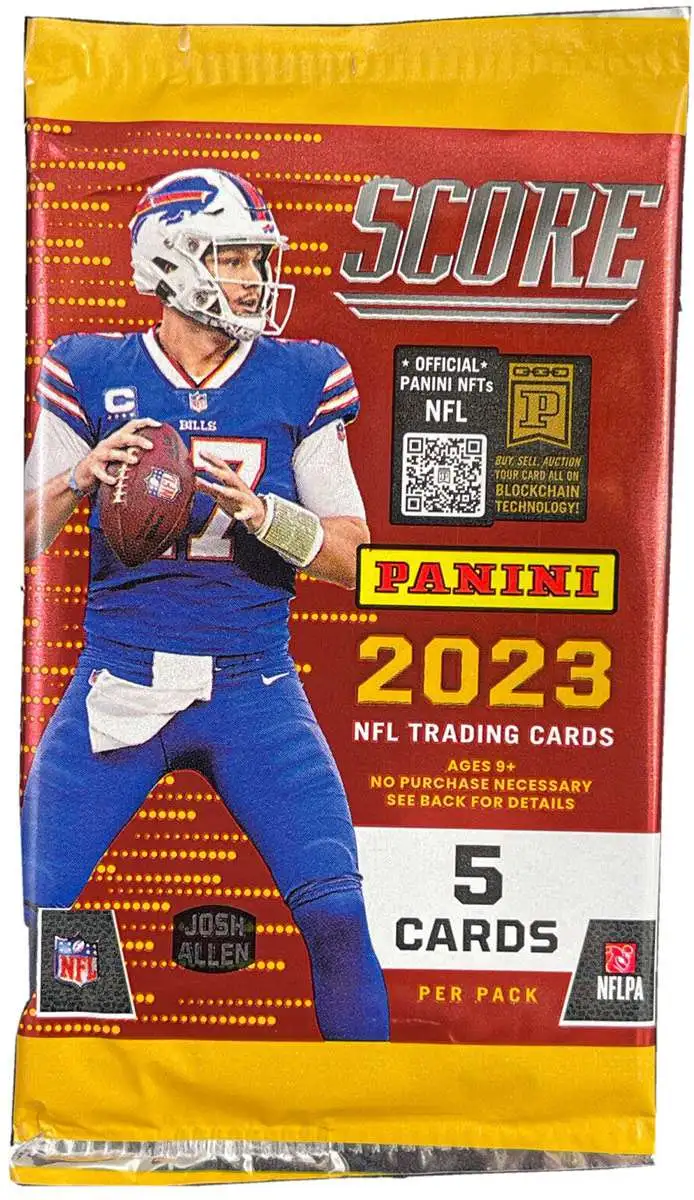 NFL Panini 2023 Score Football Trading Card GRAVITY FEED Pack [5 Cards]