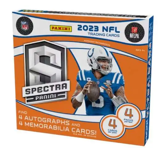 NFL Panini 2023 Spectra Football Trading Card HOBBY Box [4 Autographs, 4 Memorabilia]