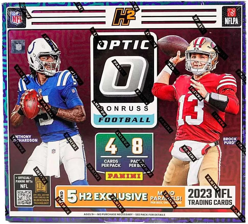 NFL Donruss 2023-24 Optic Football Trading Card H2 Box [8 Packs]