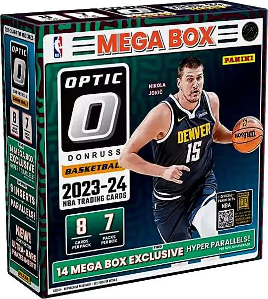 NBA Panini 2023-24 Donruss Optic Basketball Trading Card MEGA Box [7 Packs, 14 Hyper Parallels]