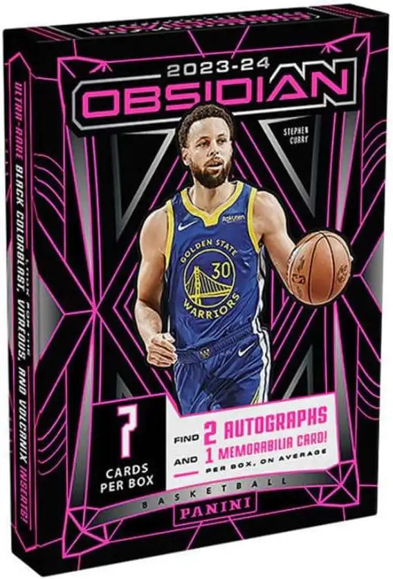 NBA Panini 2023-24 Obsidian Basketball Trading Card Box [Each Box contains Two Autographs, One Memorabilia Card, Two Inserts/Parallels, and Two Base!]