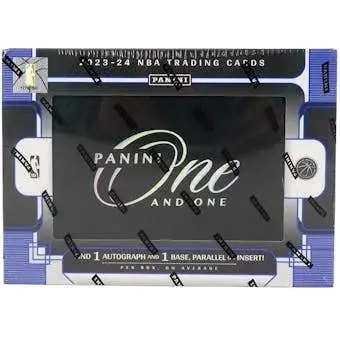NBA Panini 2023-24 One & One Basketball Trading Card HOBBY Box [1 Autograph & 1 Base, Parallel OR Insert]