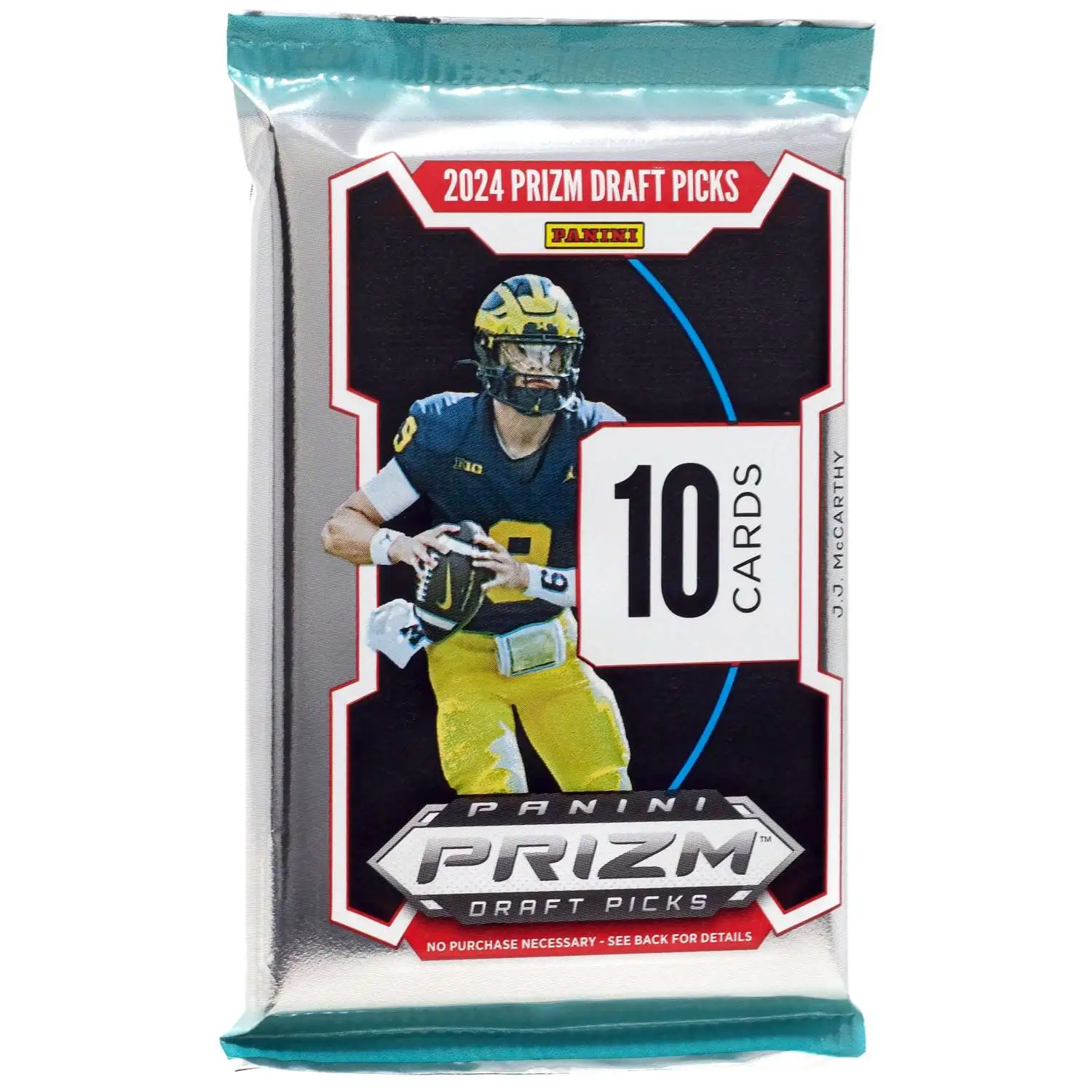 NFL Panini 2024 Prizm Collegiate Draft Picks Football Trading Card HOBBY Pack [10 Cards]