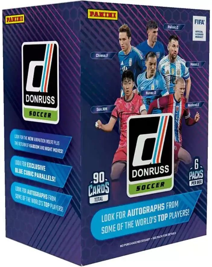 MLS Donruss 2024-25 Soccer Trading Card BLASTER Box [6 Packs, Blue Cubic Parallels!]