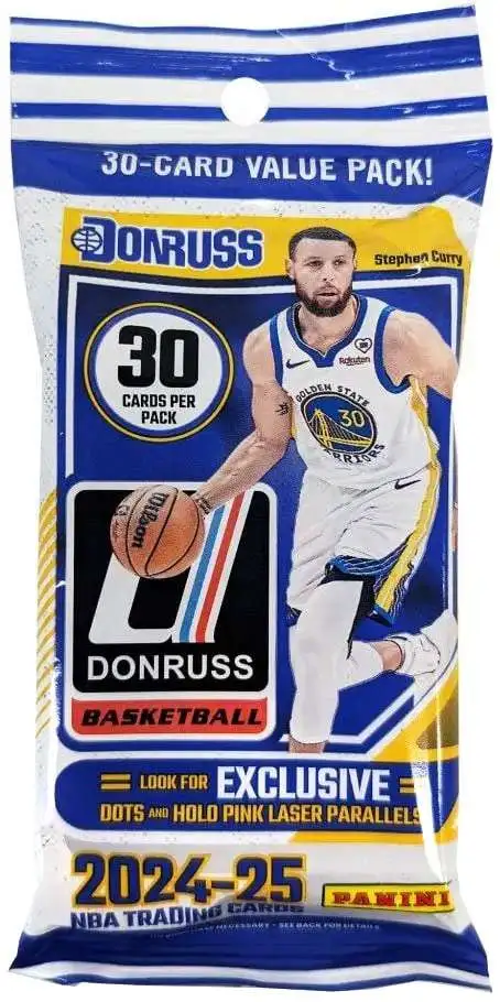NBA Panini 2024-25 Donruss Basketball Trading Card VALUE Pack [30 Cards]