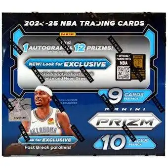NBA Panini 2023-24 Prizm Basketball Fast Break Trading Card Box [10 Packs per Box, 9 Cards per Pack]