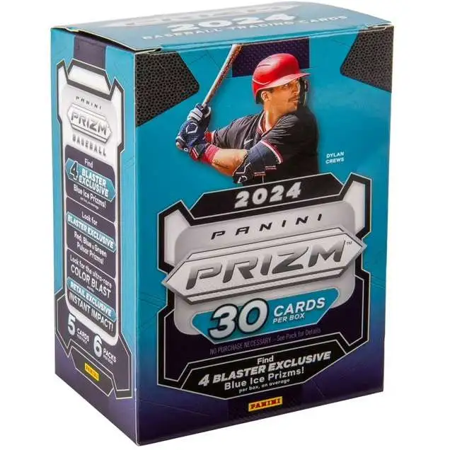 MLB Panini 2024 Prizm Baseball Trading Card BLASTER Box [6 Packs, Blue Ice Prizms!]