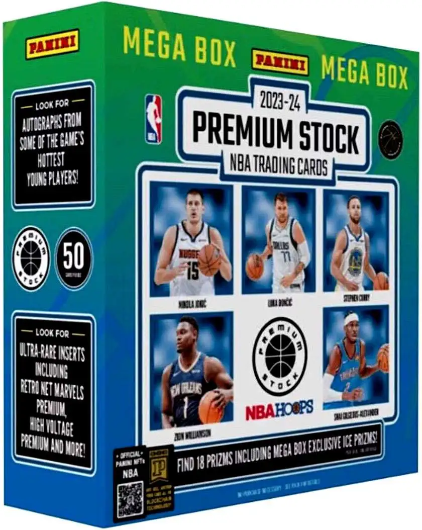 NBA Panini 2023-24 Premium Stock Basketball Trading Card MEGA Box 5 Packs,  Ice Prizms - ToyWiz