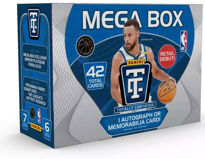 NBA Panini 2024-25 Totally Certified Basketball Exclusive Trading Card MEGA Box [6 Packs, 1 Autograph OR Memorabilia Card]