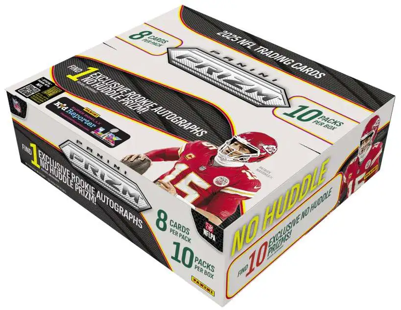 NFL Panini 2025 Prizm Football Trading Card NO HUDDLE Box [10 Packs]