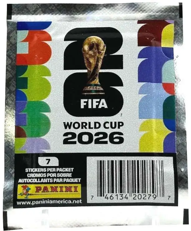 FIFA World Cup Panini 2026 Soccer Sticker Pack [7 Stickers]