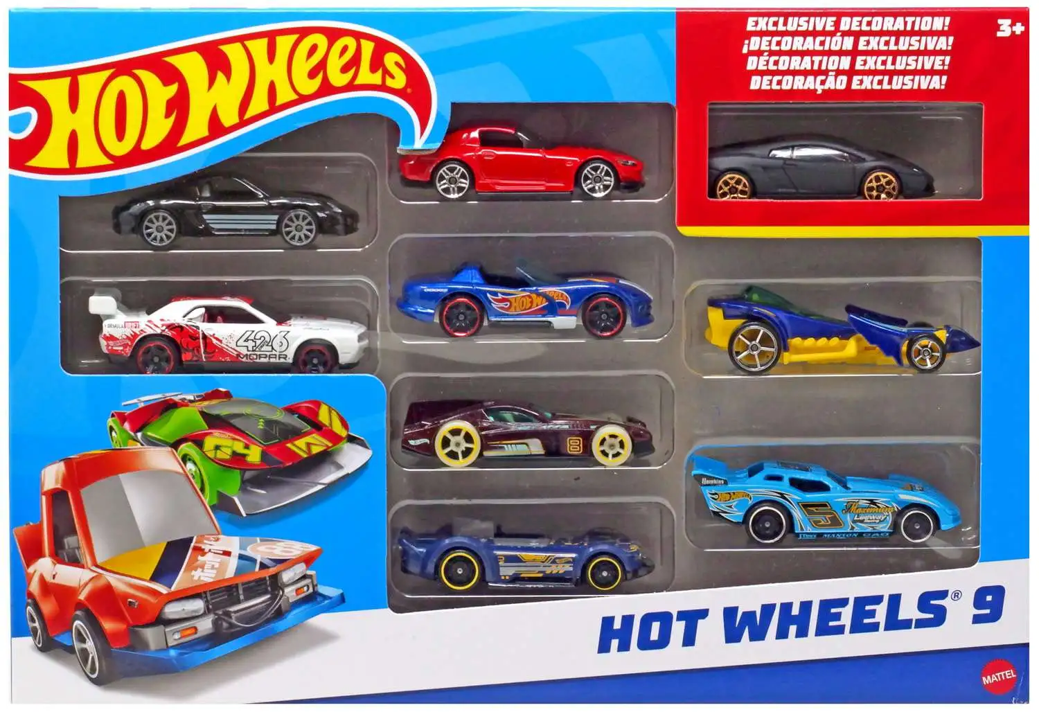 Hot Wheels 9 Diecast Car 9-Pack [9 RANDOM Cars]