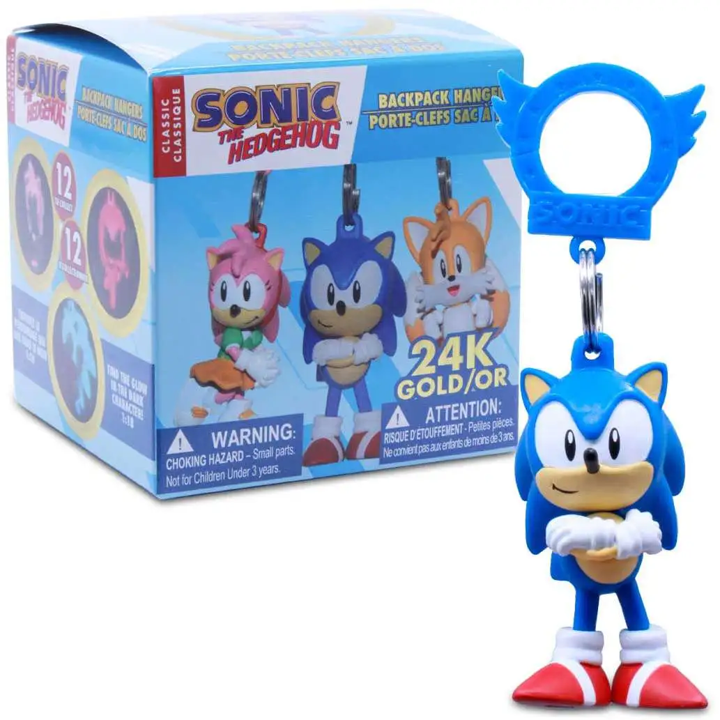 Sonic The Hedgehog Backpack Hangers 2.5-Inch Mystery Pack [1 RANDOM Clip On Character]