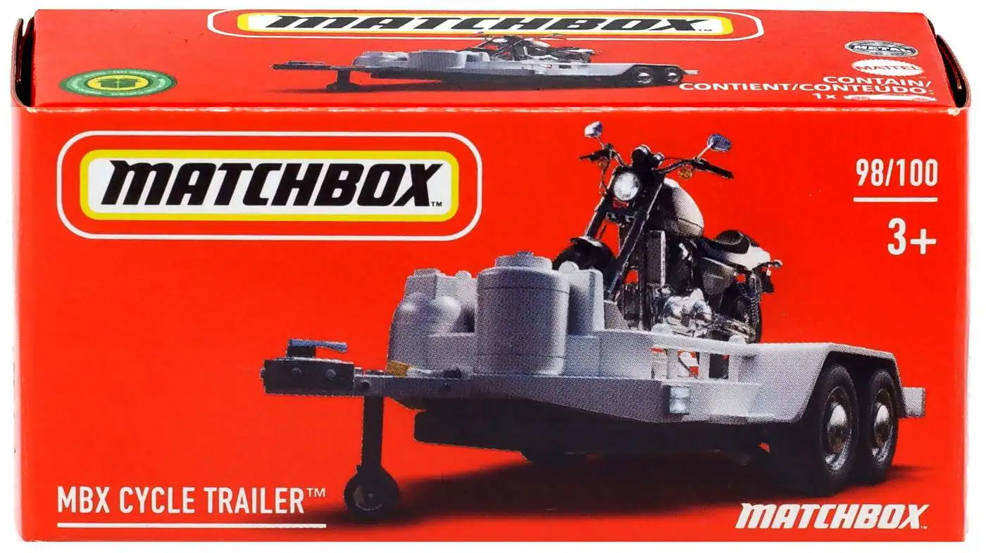 Matchbox Drive Your Adventure MBX Cycle Trailer Diecast Car
