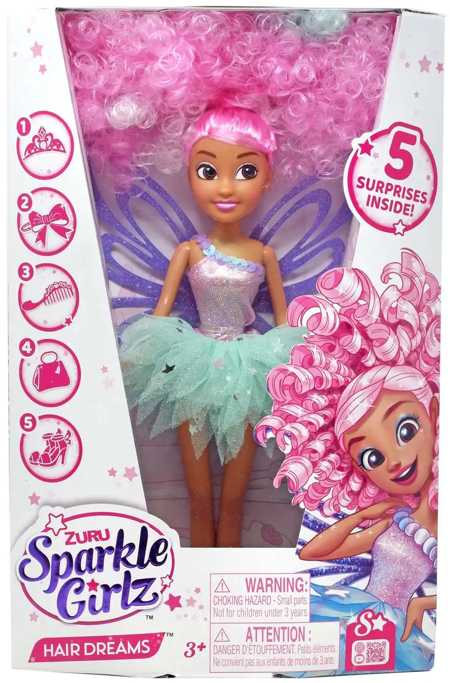 Sparkle Girlz Hair Dreams Pink Doll