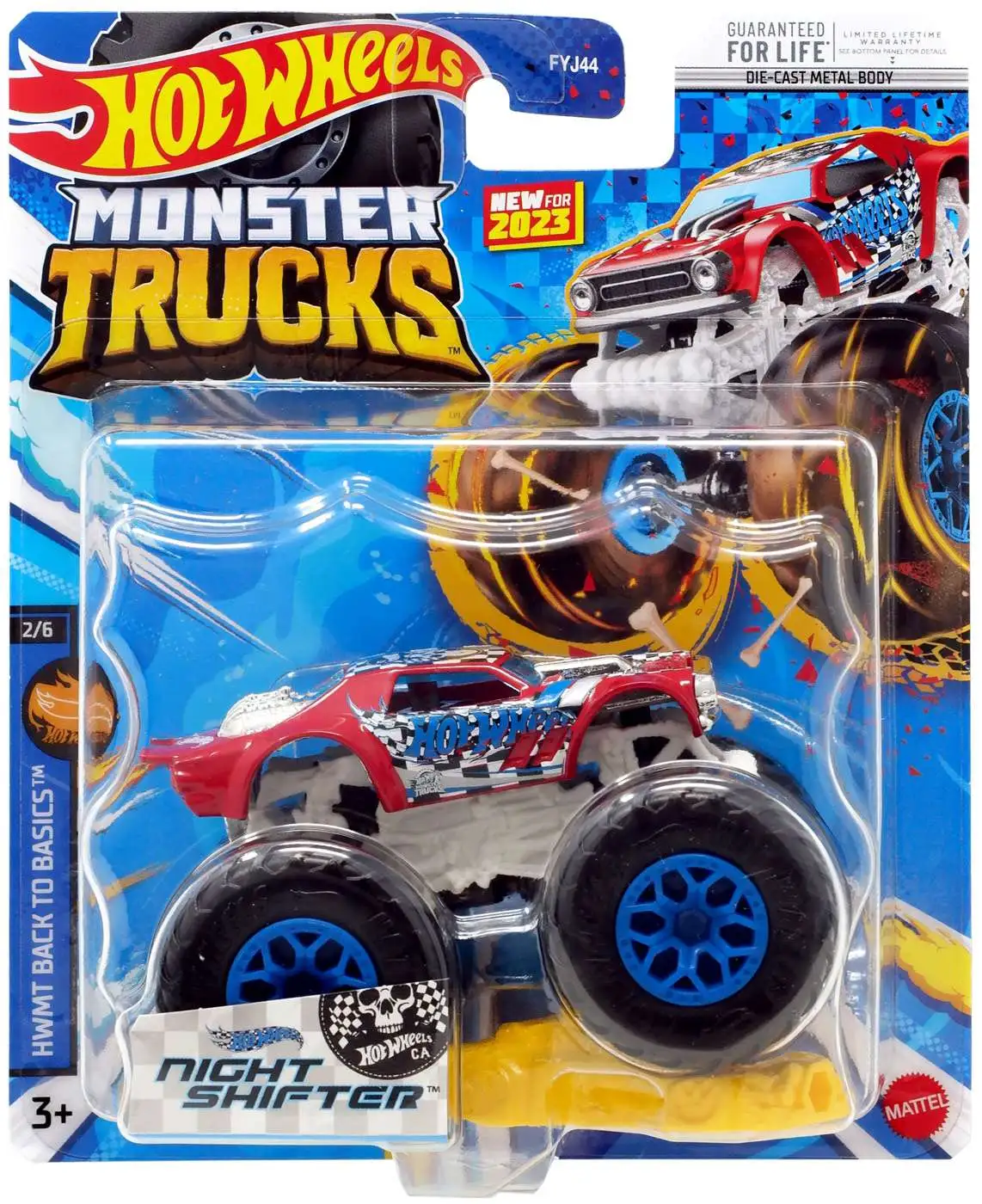 Hot Wheels Monster Trucks HWMT Back to Basics Night Shifter 164 Diecast ...