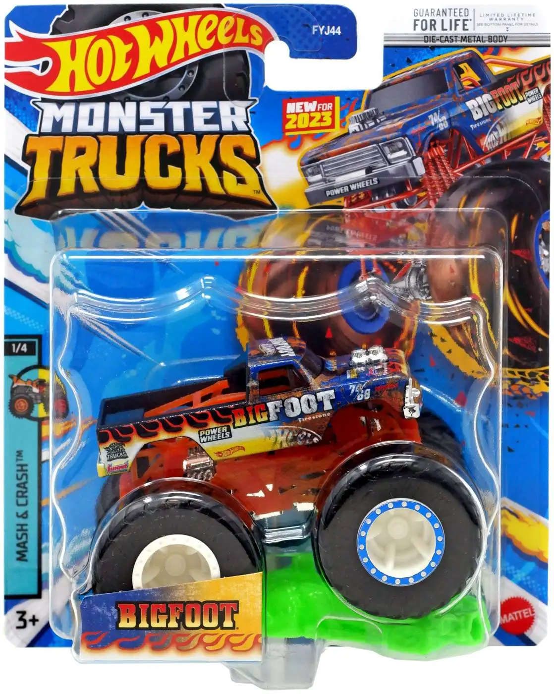 Hot Wheels Monster Trucks Hotweiler, Giant wheels, including connect and  crash car