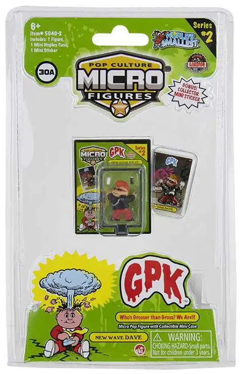 World's Smallest Garbage Pail Kids GPK Series 2 New Wave Dave Micro Figure