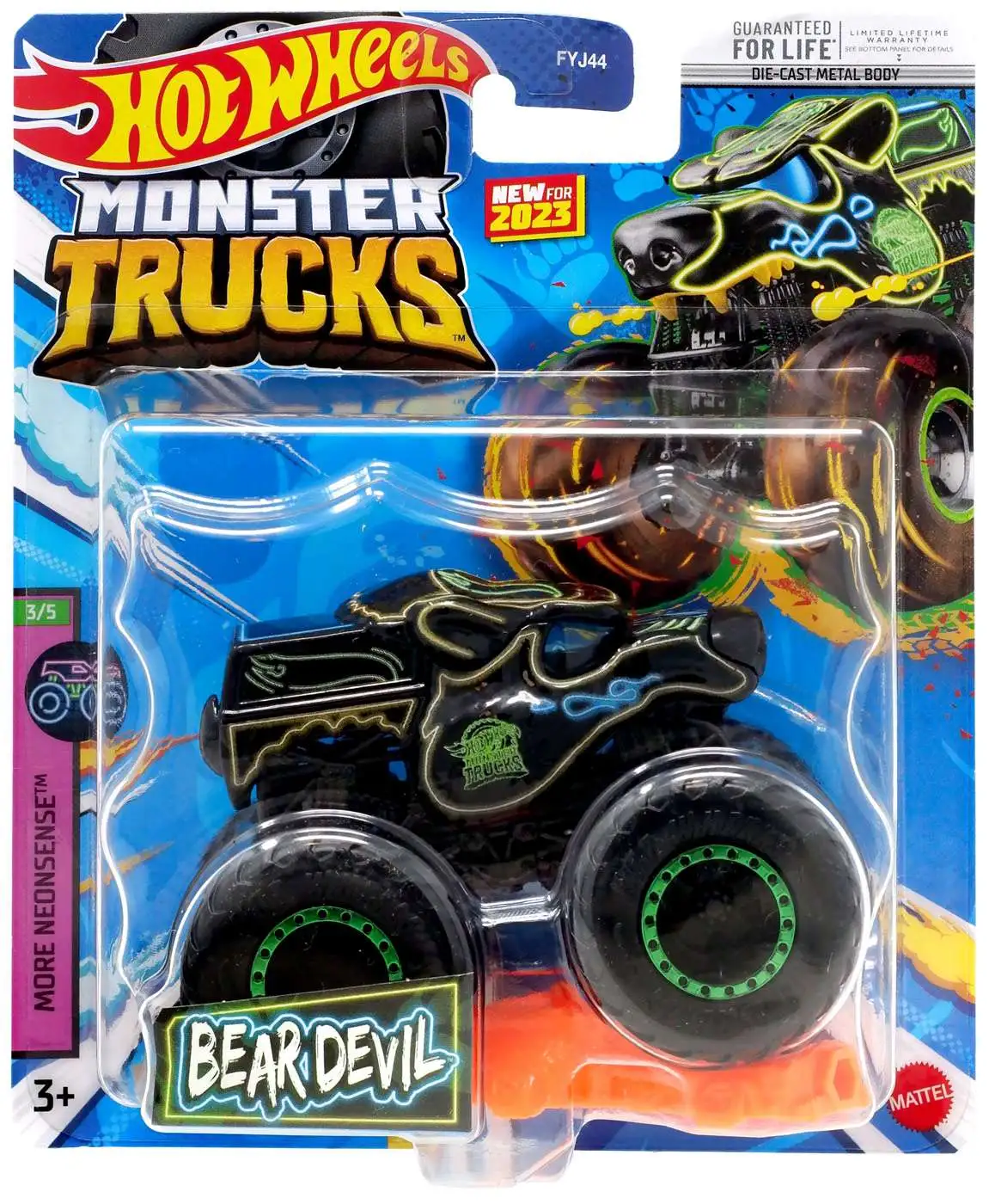 Hot Wheels Monster Trucks Will Trash It All (Blue & Yellow)Die-Cast Vehicle  1:64 Scale - Wheel Cool