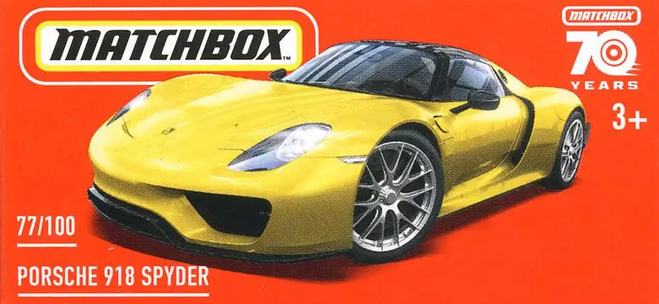 Matchbox Drive Your Adventure Porsche 918 Spyder Diecast Car