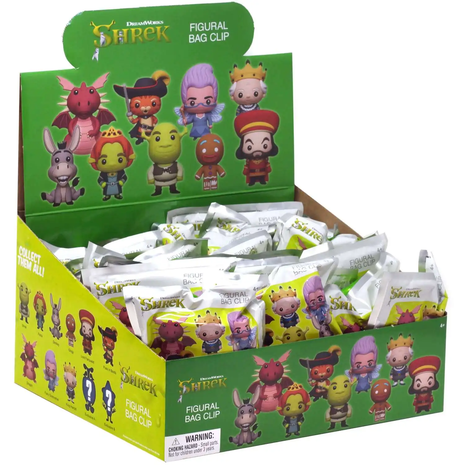 3D Figural Foam Bag Clip Shrek Series 1 Mystery Box [24 Packs]