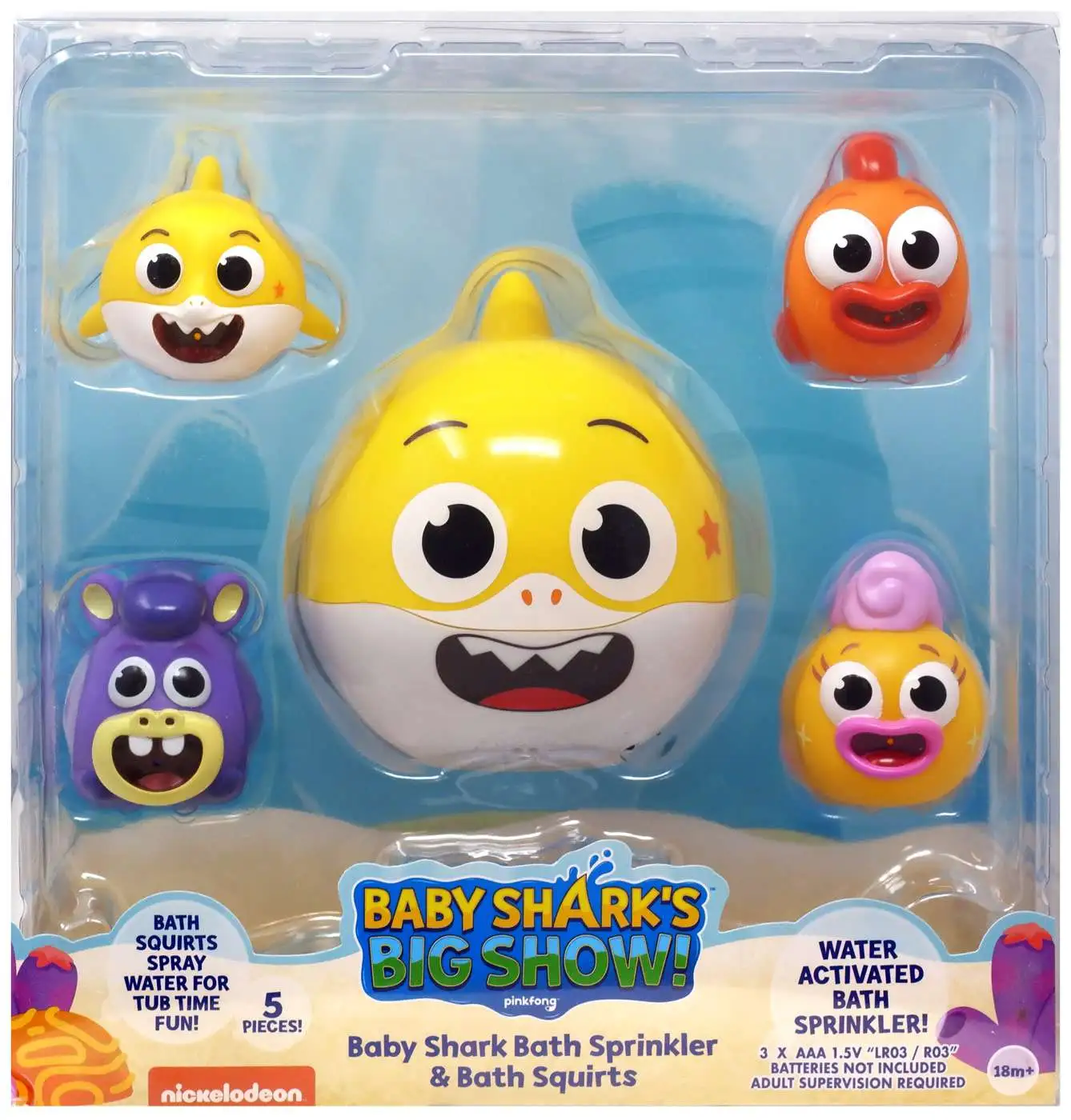 Baby Sharks Big Show Bath Sprinkler Bath Squirts 5-Pack WowWee