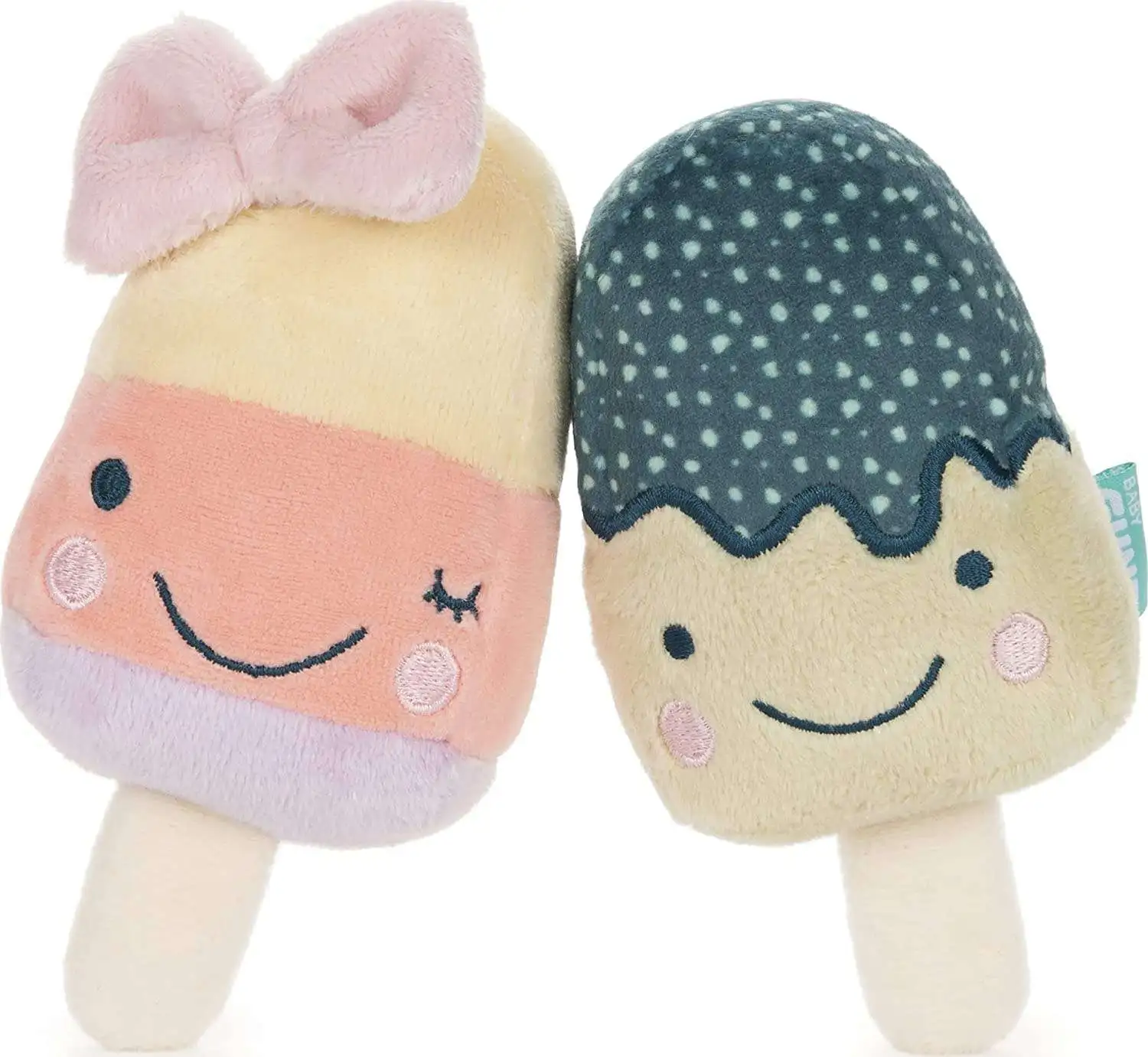 Gund Baby Popsicle Shakers Plush Rattle Set