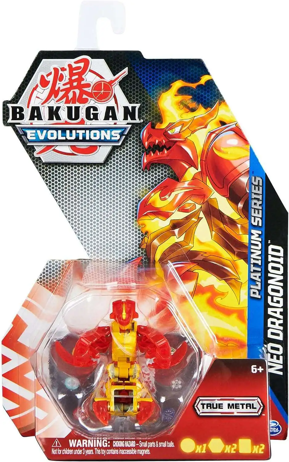 Bakugan Evolutions Platinum Power Up Neo Dragonoid (Gold) Figure