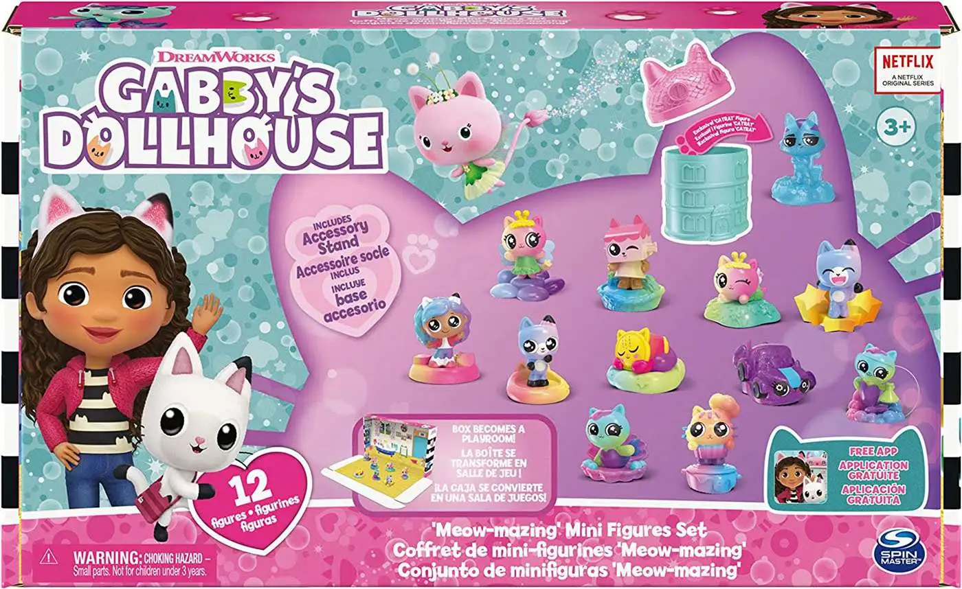 Gabbys Dollhouse Meow-Mazing Exclusive Mini Figure 12-Pack Set Rainbow Spin Master - ToyWiz Gabbys Dollhouse Meow-Mazing Exclusive Mini Figure 12-Pack Set Rainbow Spin Master - ToyWiz