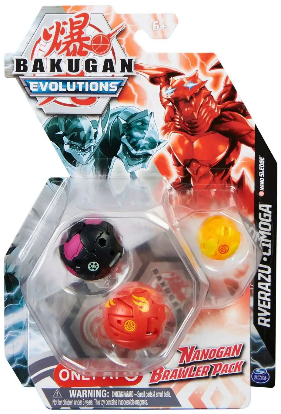 Bakugan Evolutions Ryerazu, Cimoga & Nano Sledge Exclusive Nanogan Brawl Pack