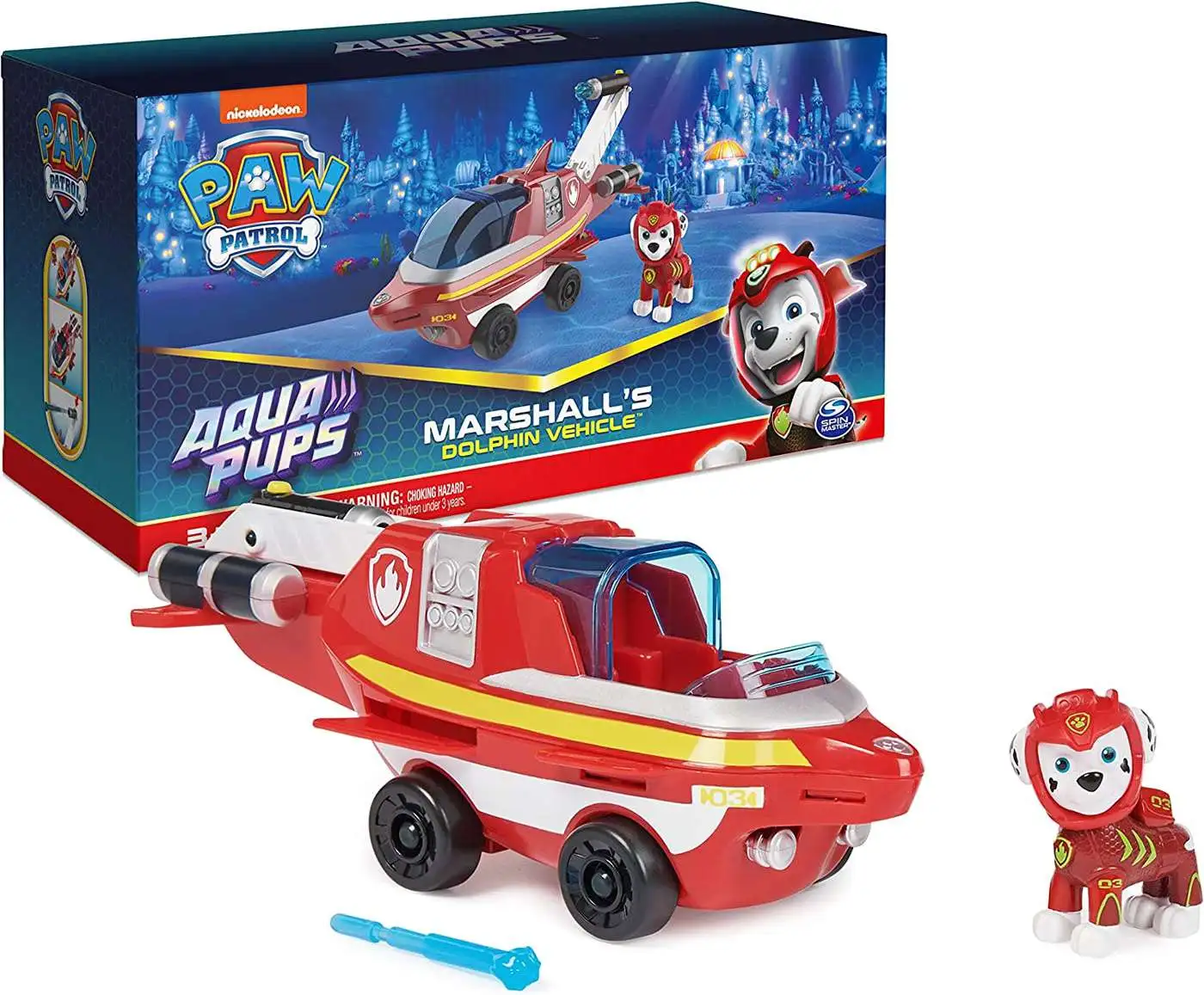 Paw Patrol Aqua Pups Marshall's Dolphin Vehicle [Boxed]