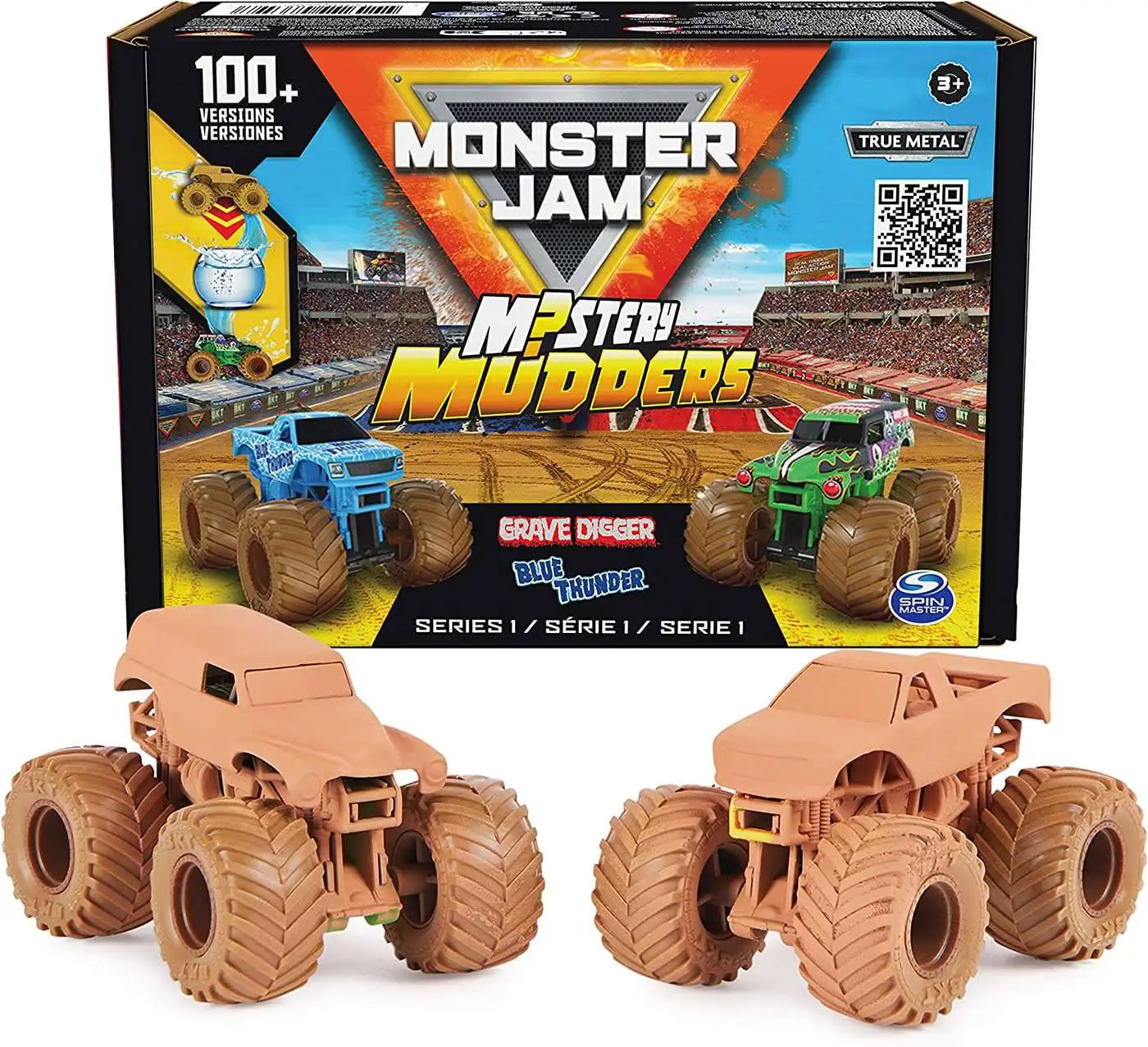 Monster Jam Mystery Mudders Grave Digger & Blue Thunder Mystery 2-Pack