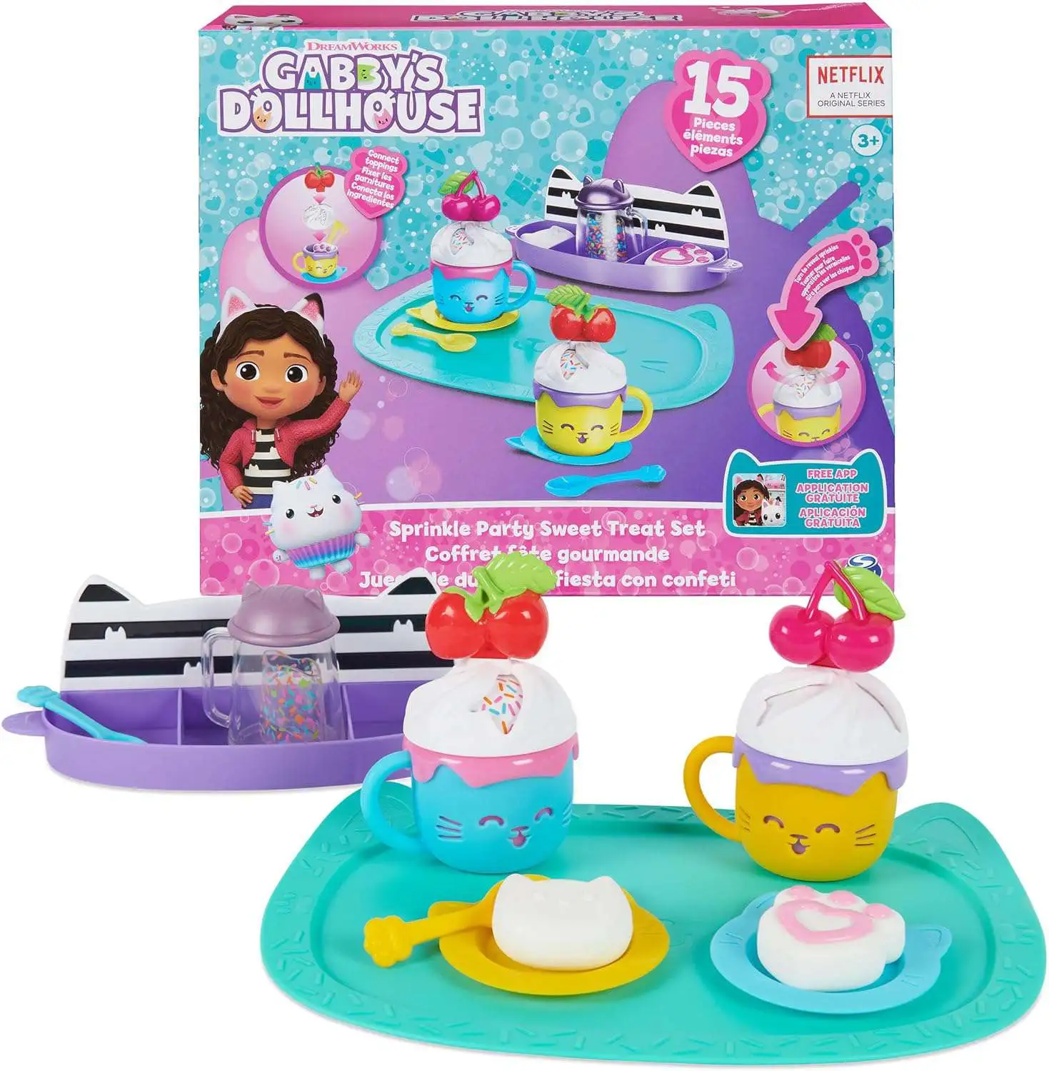 Gabby's Dollhouse Sprinkle Party Sweet Treat Set