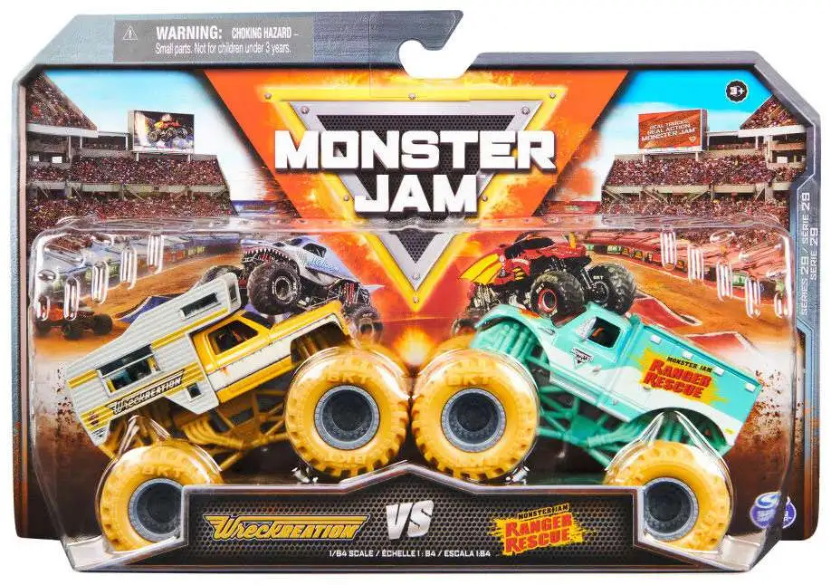 Monster Jam Series 28 Wreckreation vs Ranger Rescue Diecast Car 2-Pack