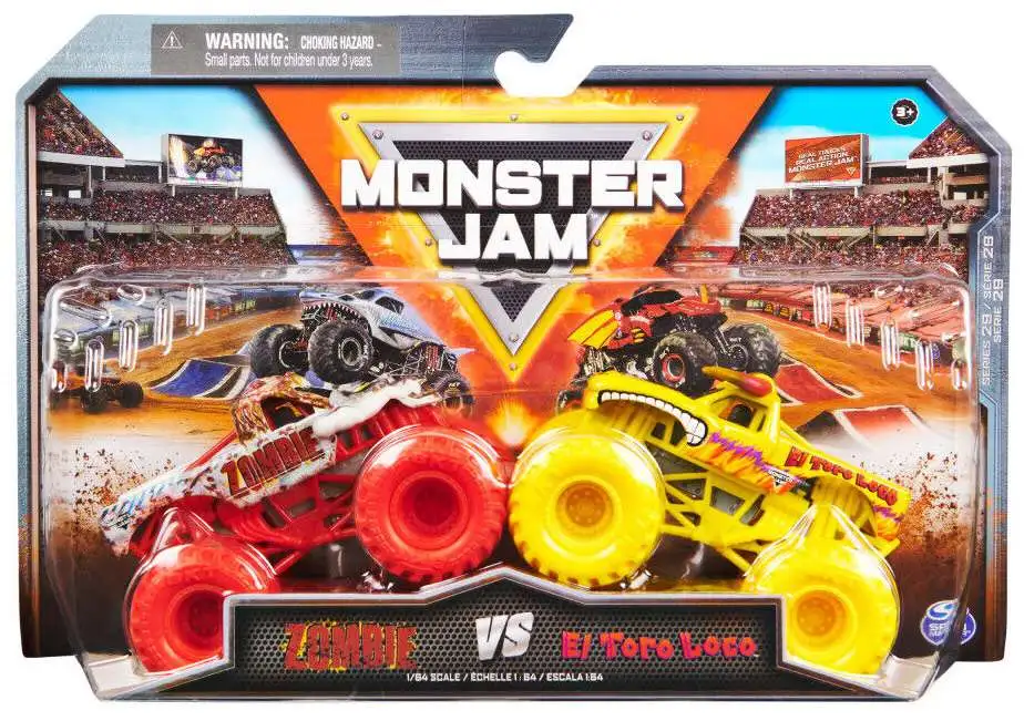 Monster Jam Series 28 Zombie vs El Toro Loco Diecast Car 2-Pack